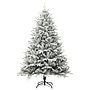 Plastgran Med Led Och Julgranskulor Och Snö 180 Cm Pvc&Pe