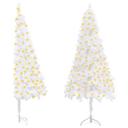 Plastgran För Hörn Med Led Vit 210 Cm Pvc