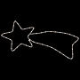 Julstjärna Komet-Figurer 3 St Med 48 Led Varmvit 65X28 Cm