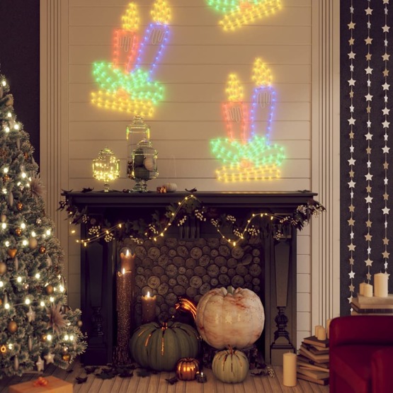 Juldekoration Ljus-Figurer 3 St Med 144 Leds 70X42 Cm