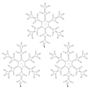 Snöflinga Ljusslinga Med Led 3 St Varmvit 59X59 Cm