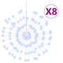 Julbelysning 8 St 140 Led Kallvit 17 Cm