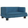 Barnsoffa Blå 60X40X30 Cm Sammet