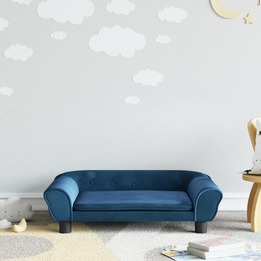 Barnsoffa Blå 70X45X26 Cm Sammet