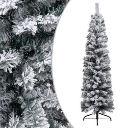 Smal Plastgran Med Snö Grön 150 Cm Pvc