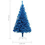 Plastgran Med Fot Blå 210 Cm Pvc