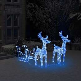 Juldekoration Renar & Släde 160 Led 130 Cm Akryl