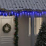 Julbelysning Istappar 100 St Blå Akryl