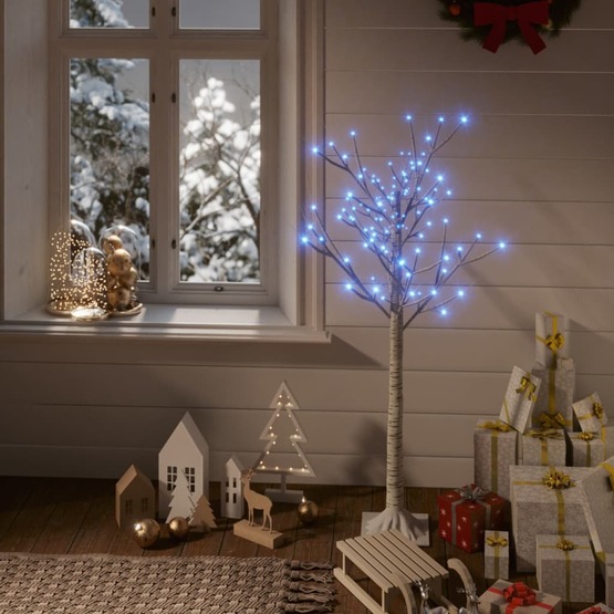 Plastgran 120 Led 1,2 M Pil Blått Ljus Inomhus/Utomhus