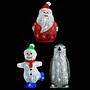 Julfigurer Med Led-Belysning Akryl Inne/Ute