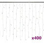 Ljusslinga Draperi Istappar 10 M 400 Lysdioder Varmvit