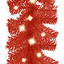 Julgirlang Med Led-Lampor 5 M Röd