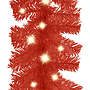 Julgirlang Med Led-Lampor 10 M Röd