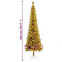 Julgran Smal Guld 210 Cm