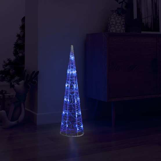 Ljuskon Led Pyramid Akryl Blå 60 Cm