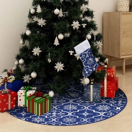 Julgranskrage Lyxig Med Blå Strumpa 90 Cm Tyg