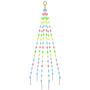 Julgran På Flaggstång Färgglad 108 Leds 180 Cm