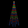 Julgran På Flaggstång Färgglad 108 Leds 180 Cm