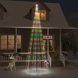 Julgran På Flaggstång Färgglada 732 Leds 500 Cm