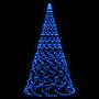 Julgran På Flaggstång Blå 1400 Leds 500 Cm