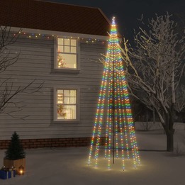 Julgran Med Markspett 732 Färgglada Lysdioder 500 Cm