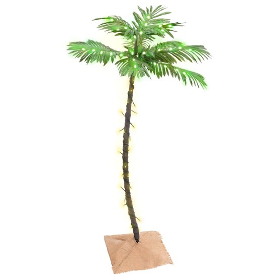 Palmträd Med Led Varmvit 72 Leds 120 Cm