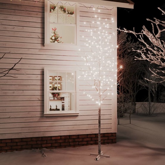 Björkträd Med Led Varmvit 672 Leds 400 Cm