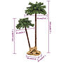 Konstpalm Dubbel Med Leds 125 Cm & 210 Cm