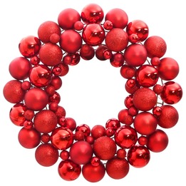 Julkrans Röd 45 Cm Polystyren