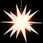 Stjärna Med Led-Belysning Vikbar Vit 43 Cm