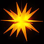 Stjärna Med Led-Belysning Vikbar Gul 43 Cm
