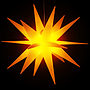 Stjärna Med Led-Belysning Vikbar Gul 100 Cm