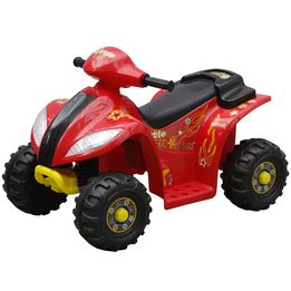 Elektrisk Fyrhjuling För Barn Röd Och Svart
