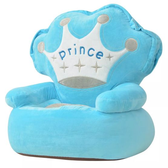 Barnstol I Plysch Prins Blå