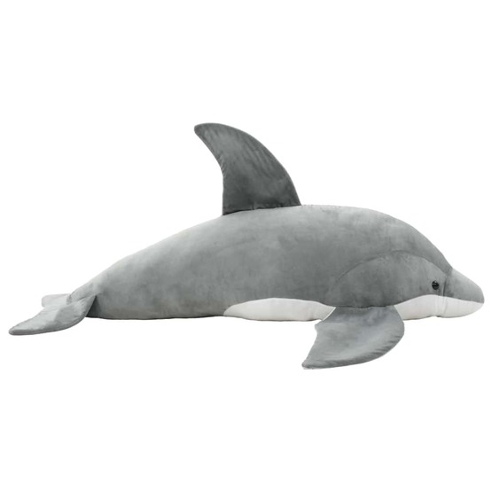 Gosedjur Delfin I Plysch Grå