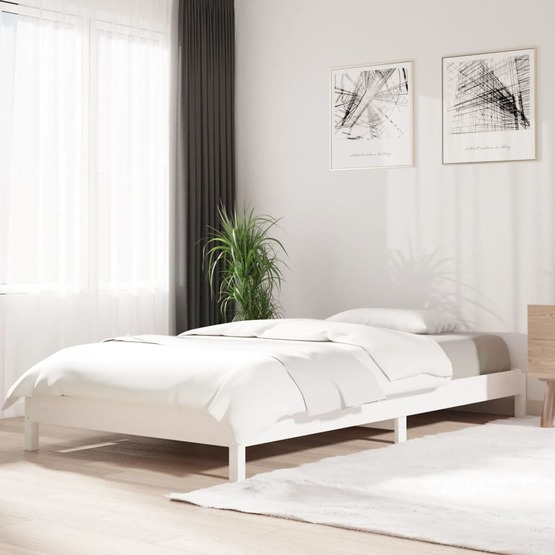 Stapelbar Säng 90X200 Cm Massivt Furuträ-1