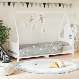 Sängram För Barnsäng Vit 80X200 Cm Massiv Furu
