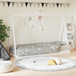 Sängram För Barnsäng Vit 80X200 Cm Massiv Furu