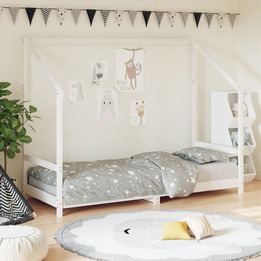 Sängram För Barnsäng Vit 80X200 Cm Massiv Furu