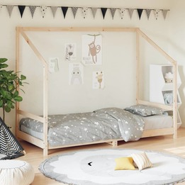 Sängram För Barn 90X190 Cm Massiv Furu