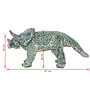 Stående Leksaksdinosaurie Triceratops Plysch Grön Xxl
