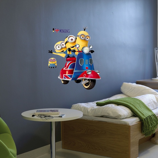 Väggdekorer - Minionerna - Vespa framifrån