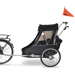 Wike - Cykelvagn Dubbel Premium (jogging + Stroller) - Svart