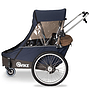 Wike - Cykelvagn Dubbel Premium (jogging + Stroller) - Navy/Brun