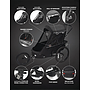 Wike - Cykelvagn Dubbel Premium Extra Suspension (jogging + Stroller) - Svart