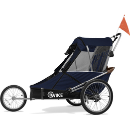 Wike - Cykelvagn Large Speciella Behov (jogging + Stroller) - Navy/Brown