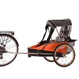 Wike - Cykelvagn Dubbel - Orange/Grey