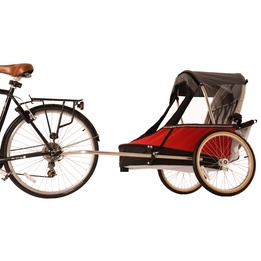 Wike - Cykelvagn Dubbel - Red/Grey