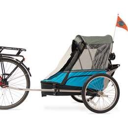 Wike - Cykelvagn Dubbel - Turquoise/Grey