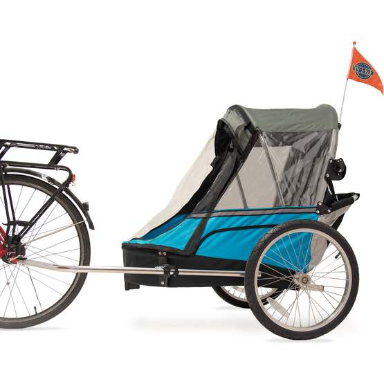 Wike – Cykelvagn Dubbel – Turquoise/Grey